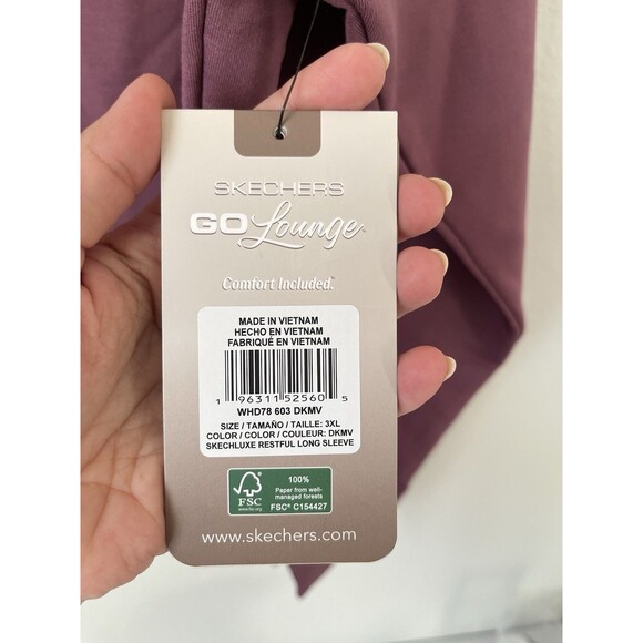 Skechers GO LOUNGE Awakened‎ Women's Hoodie Burgundy NWT Size 3X Cozy Soft - Picture 4 of 14